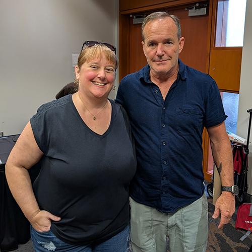 Courtney Wyman & Clark Gregg